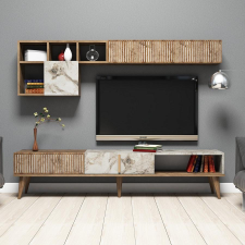 TUTI AG TV szekrény Milan - Walnut, White Marble bútor