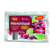 Tuti Mélyhűtőzacskó, 3kg, 30 db, TUTI "Extra" papírárú, csomagoló és tárolóeszköz