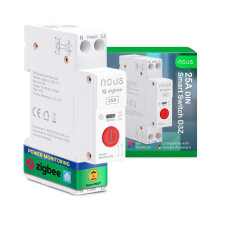Tuya Nous D3Z DIN-sín kompatibilis Tuya Zigbee relémodul, 25A okos kiegészítő