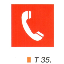  Tüzbejelentö telefon helyét jelölö tábla t 35. információs címke