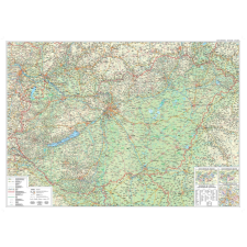  Tűzdelhető Magyarország vászonkép - autós, Magyarország vászon térkép hablapra kasírozva, keretre kifeszítve térkép