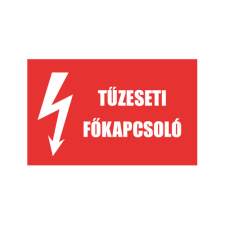  Tűzeseti főkapcsoló - műanyag, 90*60 információs tábla, állvány