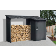  Tűzifatárolófészerrel 2,7 x 1,6 m Riwall RMWS 3x9 Anthracite kerti tárolás