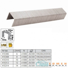  TŰZŐKAPOCS TOPEX 41E310 10 MM/1000 DB gemkapocs, tűzőkapocs