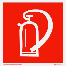  Tűzoltókészülék - öntapadó, 100*100mm információs tábla, állvány