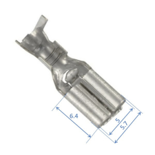  Tűzősaru hüvely. 4,8x0,8 mm, 0,3...1,5 mm² kisháztartási gépek kiegészítői