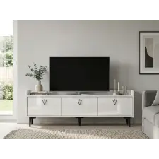  TV állvány PIENA 160 cm, fehér bútor