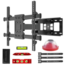  Tv fali konzol, 32-85, 60kg, állítható, fekete tv állvány és fali konzol