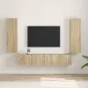  TV Fali Szekrény 2 db Sonoma Szerelt Fa