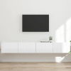 TV Fali Szekrény 2 pcs Fényes Fehér 60 x 31 x 29.5 cm Faanyag