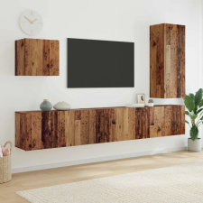  TV faliszekrény Falra szerelhető 5 pcs Öreg fa Faanyag bútor