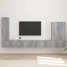  TV falit kabinet szett Falra szerelhető 6 pcs Szürke Sonoma bútor