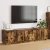  TV szekrény 180 x 38 x 49 cm Füstölt tölgy Szerelt Fa