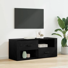  TV szekrény fiókkal Fekete tölgy 100 x 35 x 40 cm Faanyag bútor