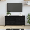  TV szekrény fiókkal Fekete tölgy 100 x 36 x 49.5 cm Faanyag