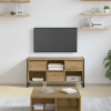  TV szekrény fiókkal Művészi tölgy 100 x 36 x 49,5 cm Faanyag