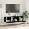  TV szekrény garnitúra 2 pcs Fekete 60 x 30 x 30 cm Faanyag