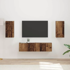  TV szekrény garnitúra 4 pcs Öreg fa Faanyag bútor