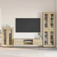  TV szekrény garnitúra fiókkal FLORIN 3 pcs Sonoma tölgy Faanyag bútor
