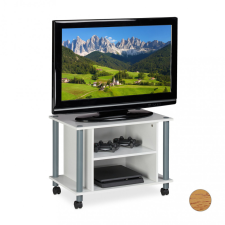 TV szekrény kerekekkel és 2 polccal fehér-szürke 45x60x40 cm 10025960_49 bútor