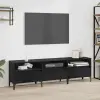  TV szekrény Musta tammi 150 x 30 x 44.5 cm Faanyag