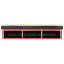  TV szekrény polcokkal Sokszínű 100 x 30 x 22 cm Faanyag bútor