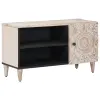  TV szekrény tárolóval Fehér 80 x 31,5 x 46 cm Tömör Mangófát
