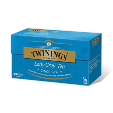 TWININGS Lady Grey citrus ízesítésű 25x2g filteres fekete tea tea