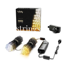 Twinkly Strings TWS250GOP Kül-/Beltéri LED fényfüzér 20m - Állítható fehér karácsonyfa izzósor