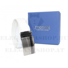  Tycoon férfi bőr öv díszdobozban - Fehér ajándéktárgy