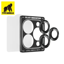 Type Gorilla Apple iPhone 14/14 Plus TG Armor Pro 3D Kamera Védő Üvegfólia - Fekete mobiltelefon kellék