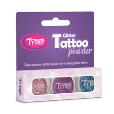 TyToo - Csillámpor szett - Babarózsaszín, türkizkék, mályva 3x2,5 ml baba