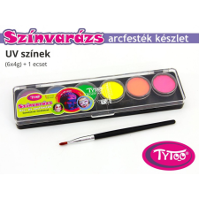 TyToo Színvarázs Arcfesték szett 6x4 g UV-neon színek csillámtetoválás