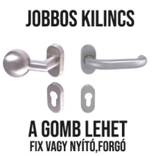  U-alakú Kertkapuhoz Jobbos Oválrozettás Rozsdamentes Inox PZ Gomb/Kilincs zár és alkatrészei