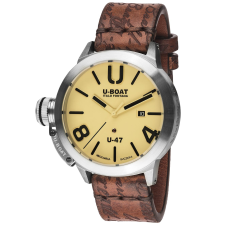 U-Boat 8106 Classico U-47 Automatic beige 47mm 100M, karóra
