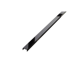  U Profil - Fényes Fekete - 20mm széles építőanyag