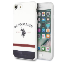 U.S. POLO ASSN. US Polo USHCI8PCSTRB iPhone 7/8/SE 2020 / SE 2022 fehér Tricolor Pattern Collection tok tok és táska