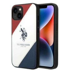 U.S. POLO ASSN. US Polo USHCP14MPSO3 iPhone 14 Plus 6,7&quot; fehér tricolor dombornyomott iPhone 14 Plus 6,7&quot; fehér tok és táska