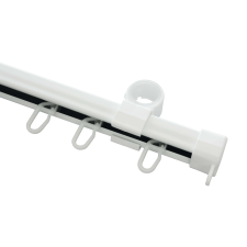 U- sín, duplázó sín, függöny sín fém Fehér 150cm karnis, függönyrúd