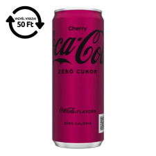Üdítőital szénsavas COCA-COLA Cherry Zero dobozos 0,33L DRS üdítő, ásványviz, gyümölcslé