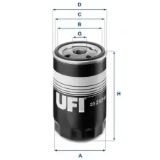UFI olajszűrő 23.249.00 autóalkatrész