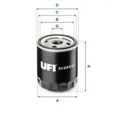UFI olajszűrő 23.254.00 autóalkatrész