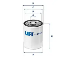 UFI olajszűrő 23.260.00 autóalkatrész