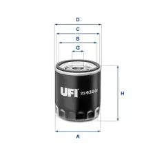 UFI olajszűrő 23.632.00 autóalkatrész