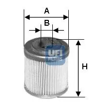 UFI olajszűrő 25.553.00 autóalkatrész