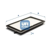 UFI szűrő, utastér levegő 53.026.00