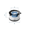 UFI szűrő, utastér levegő 53.067.00