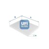 UFI szűrő, utastér levegő 53.124.00
