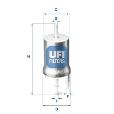 UFI Üzemanyagszűrő 31.845.00 autóalkatrész