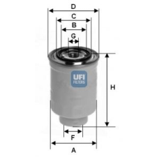 UFI Üzemanyagszűrő UFI 24.443.00 üzemanyagszűrő